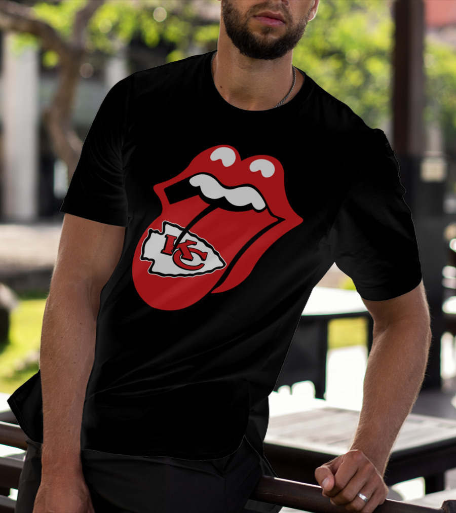 Kansas City Chiefs Kc Arrowhead Tongue T-Shirt