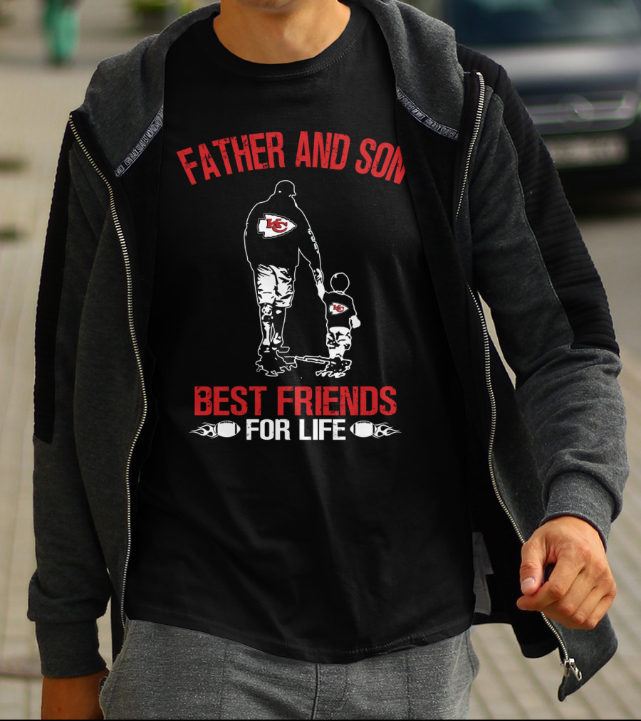 Kansas City Chiefs Father And Son Best Friends For Life T-Shirt