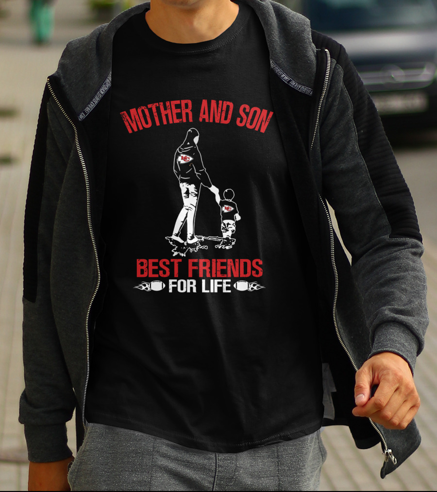 Mother And Son Kansas City Chiefs Best Friends For Life T-Shirt