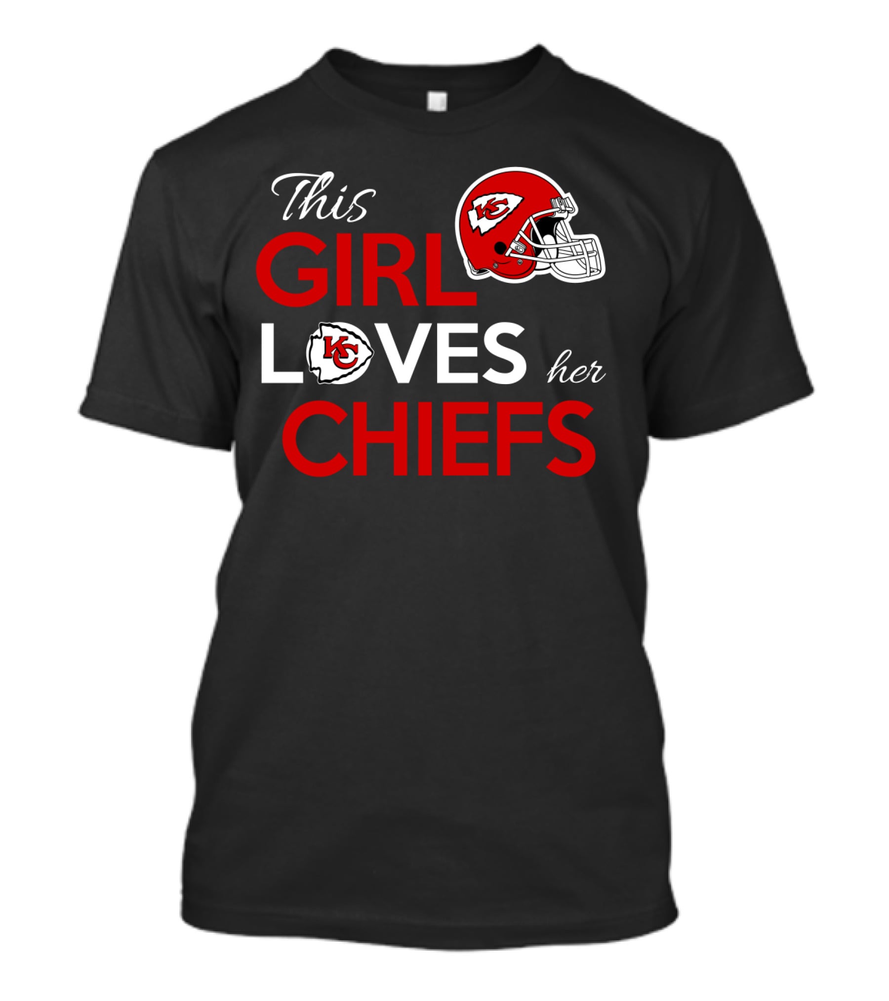 This Girl Loves Her Kansas City Chiefs Chiefs Helmet T-Shirt