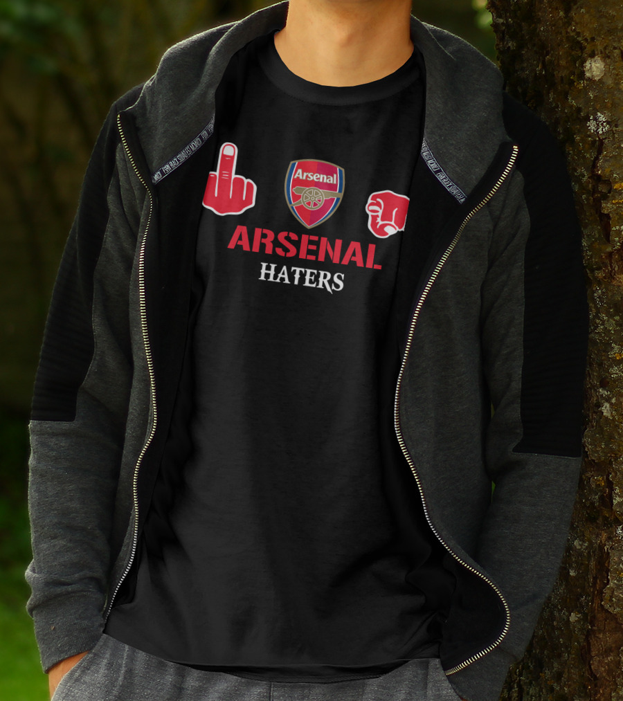 Arsenal Haters Middle Finger And Fist Gesture T-Shirt