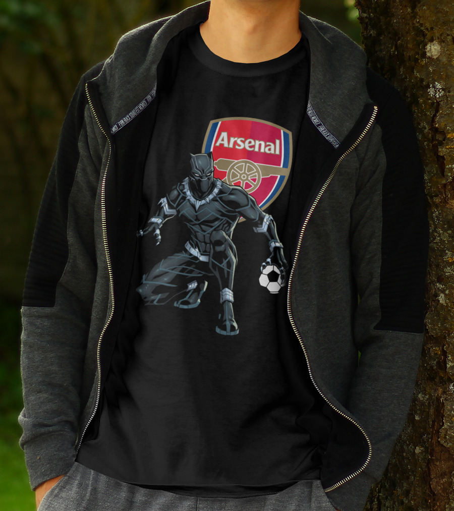 Arsenal Black Panther Football T-Shirt