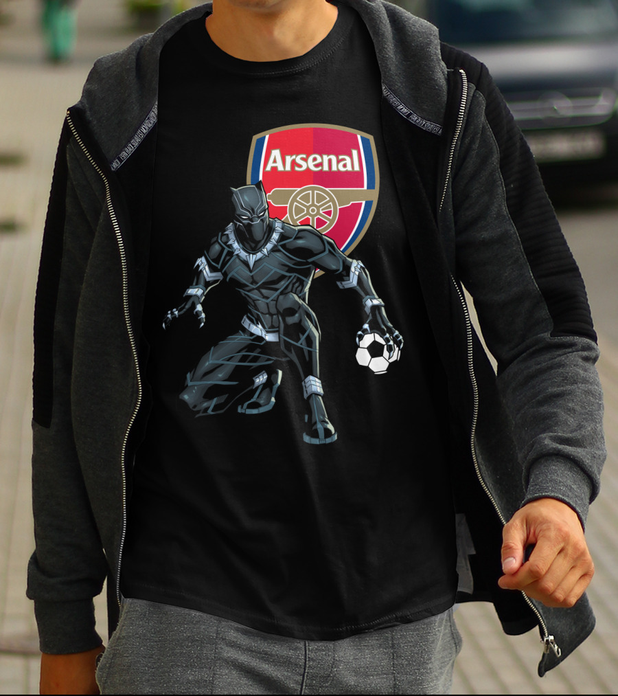 Arsenal Black Panther Football T-Shirt