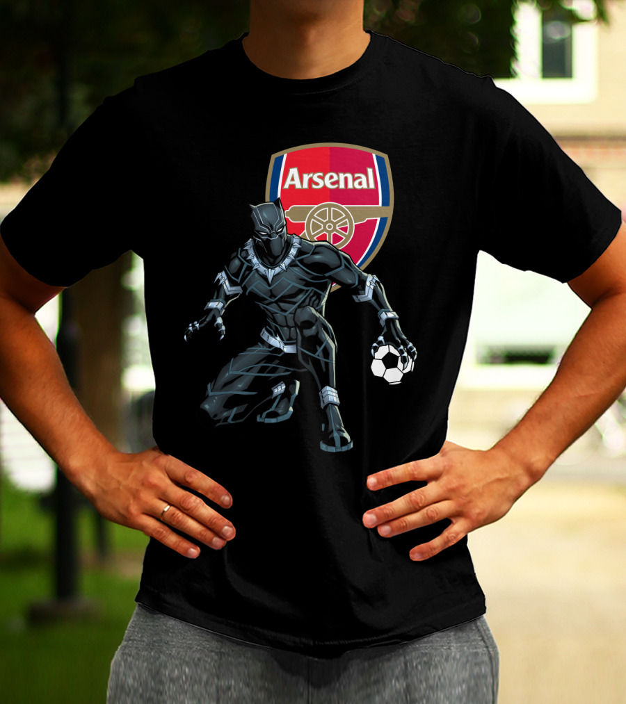 Arsenal Black Panther Football T-Shirt
