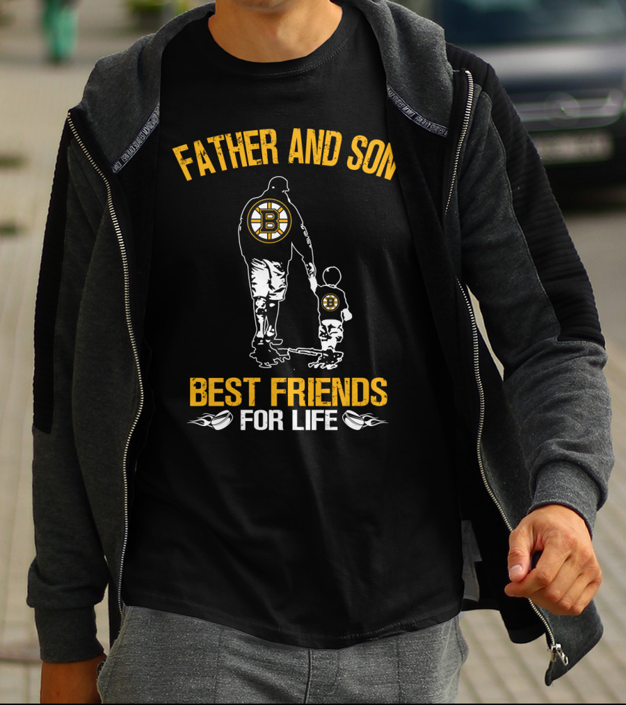 Father And Son Best Friends For Life Boston Bruins T-Shirt