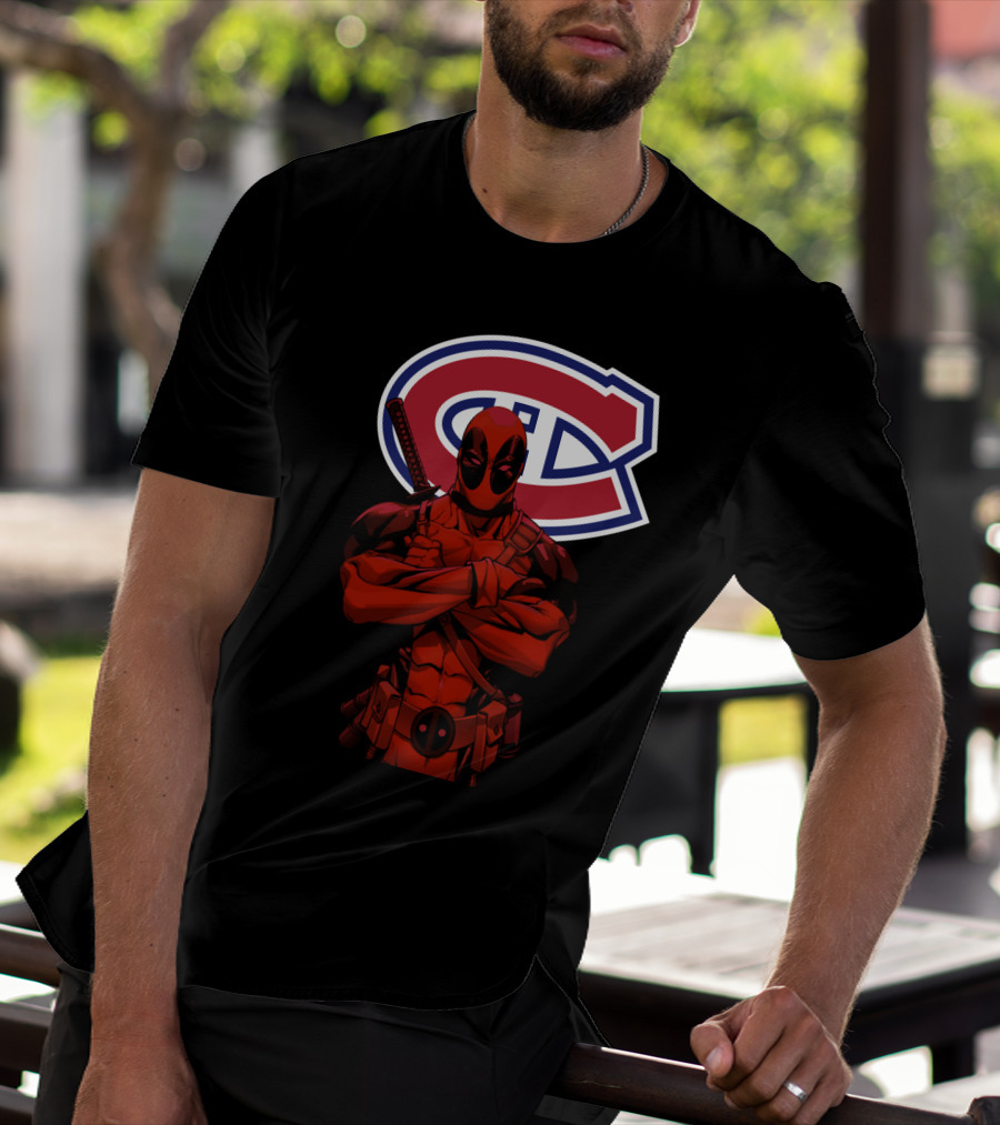 Montreal Canadiens Deadpool Crossover T-Shirt