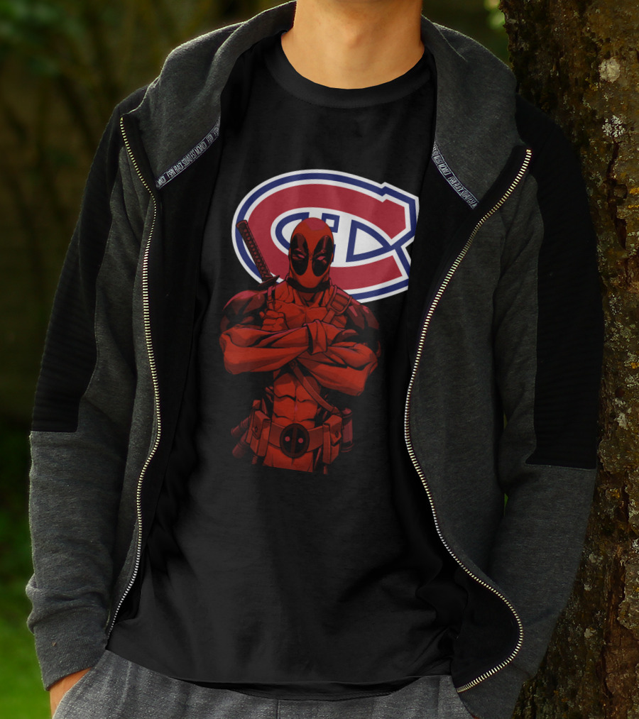Montreal Canadiens Deadpool Crossover T-Shirt