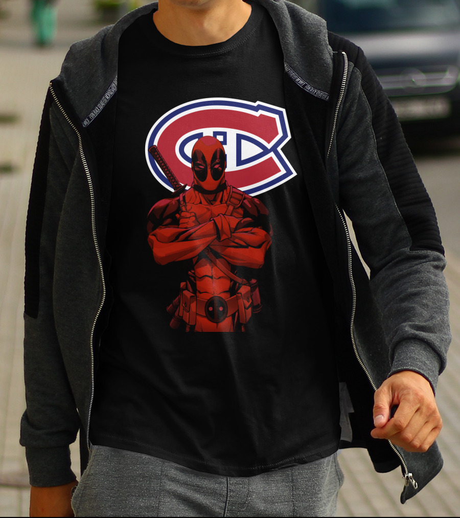 Montreal Canadiens Deadpool Crossover T-Shirt