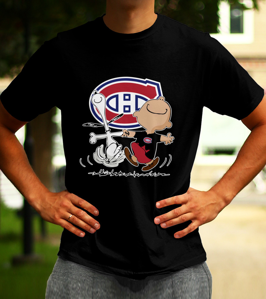 Montreal Canadiens Charlie Brown And Snoopy Dance T-Shirt