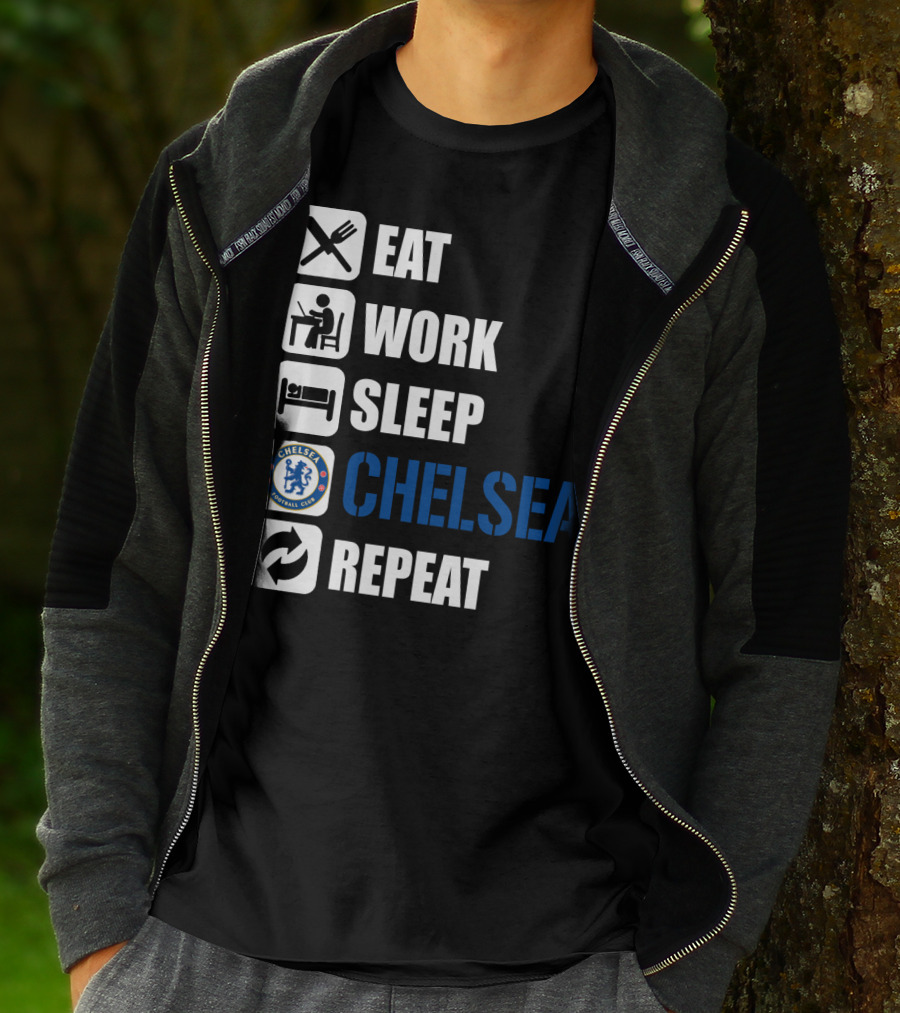 Eat Work Sleep Chelsea Repeat T-Shirt