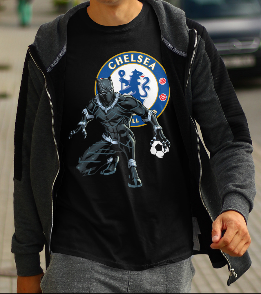 Chelsea Football Club Black Panther Soccer Crossover T-Shirt