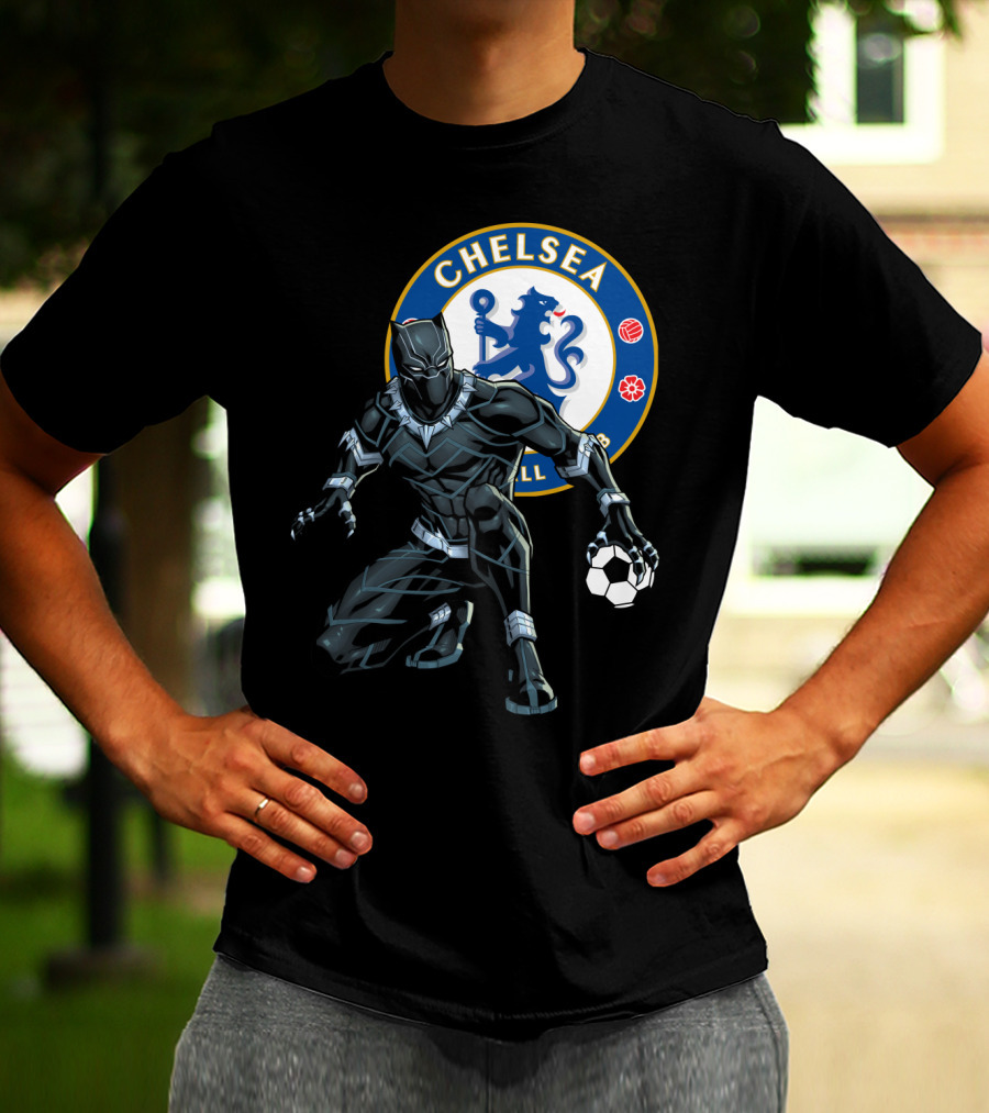 Chelsea Football Club Black Panther Soccer Crossover T-Shirt