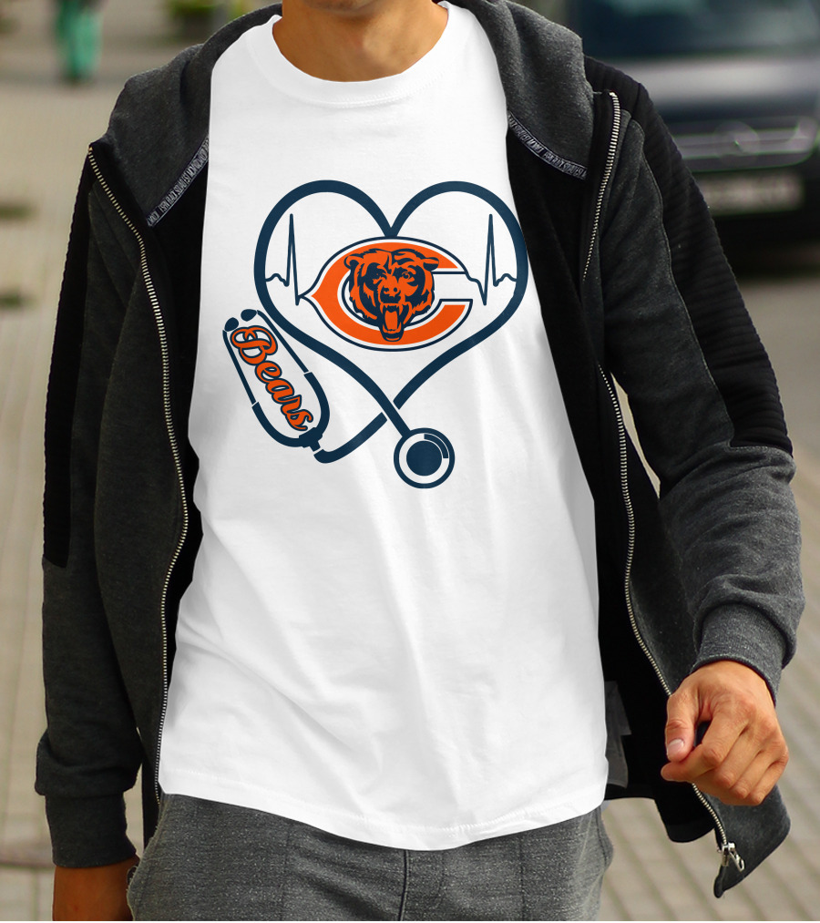 Bears Heartbeat Nurse Stethoscope T-Shirt