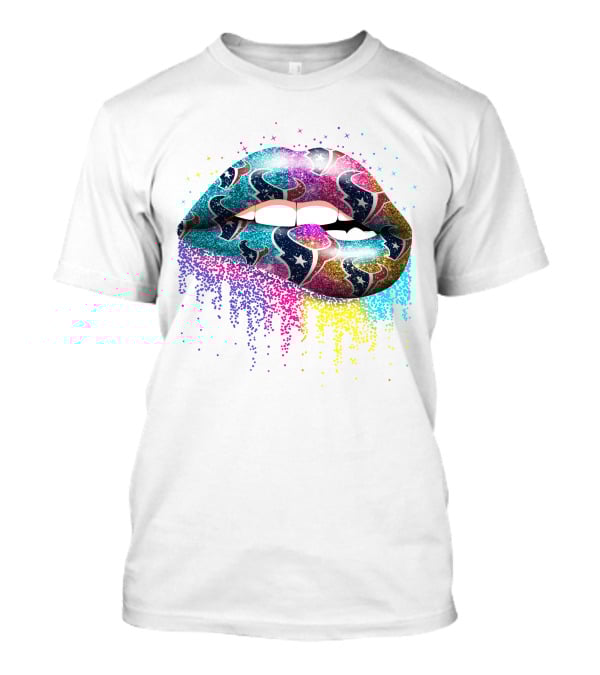 Houston Texans Lip Rainbow Logo Burst T-Shirt