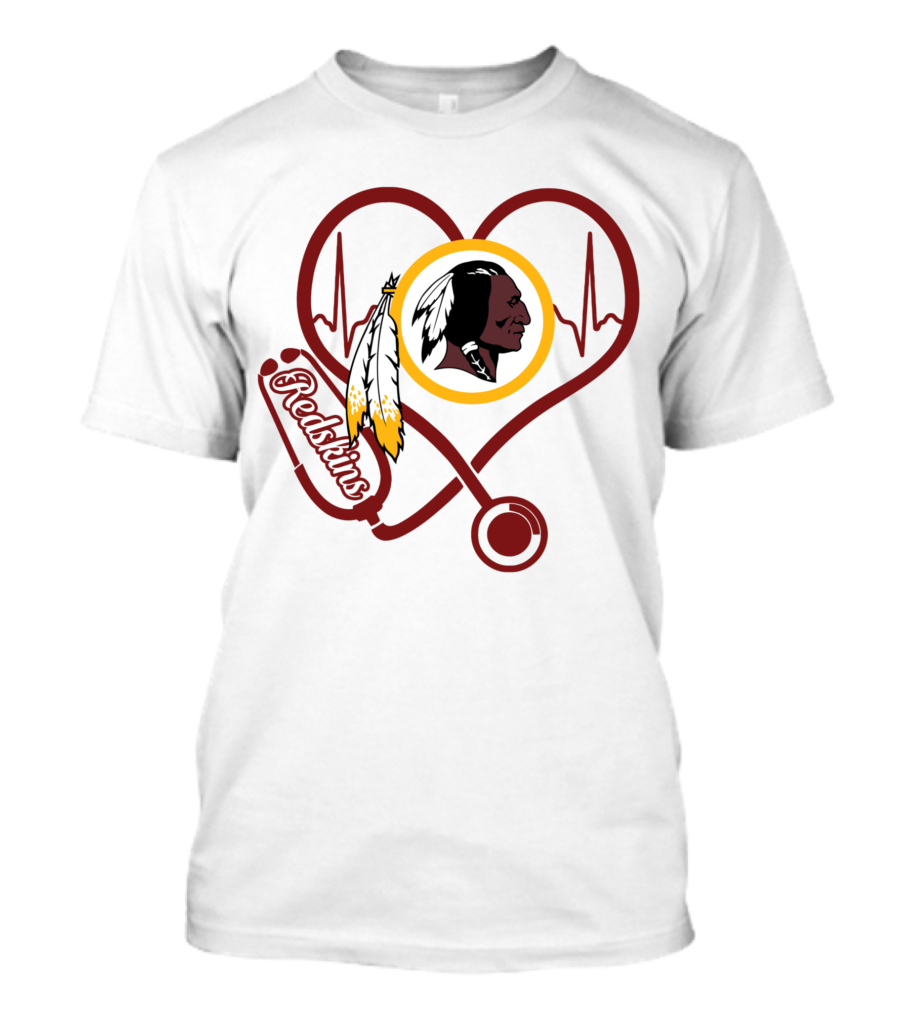 Redskins Nurse Heartbeat Stethoscope T-Shirt
