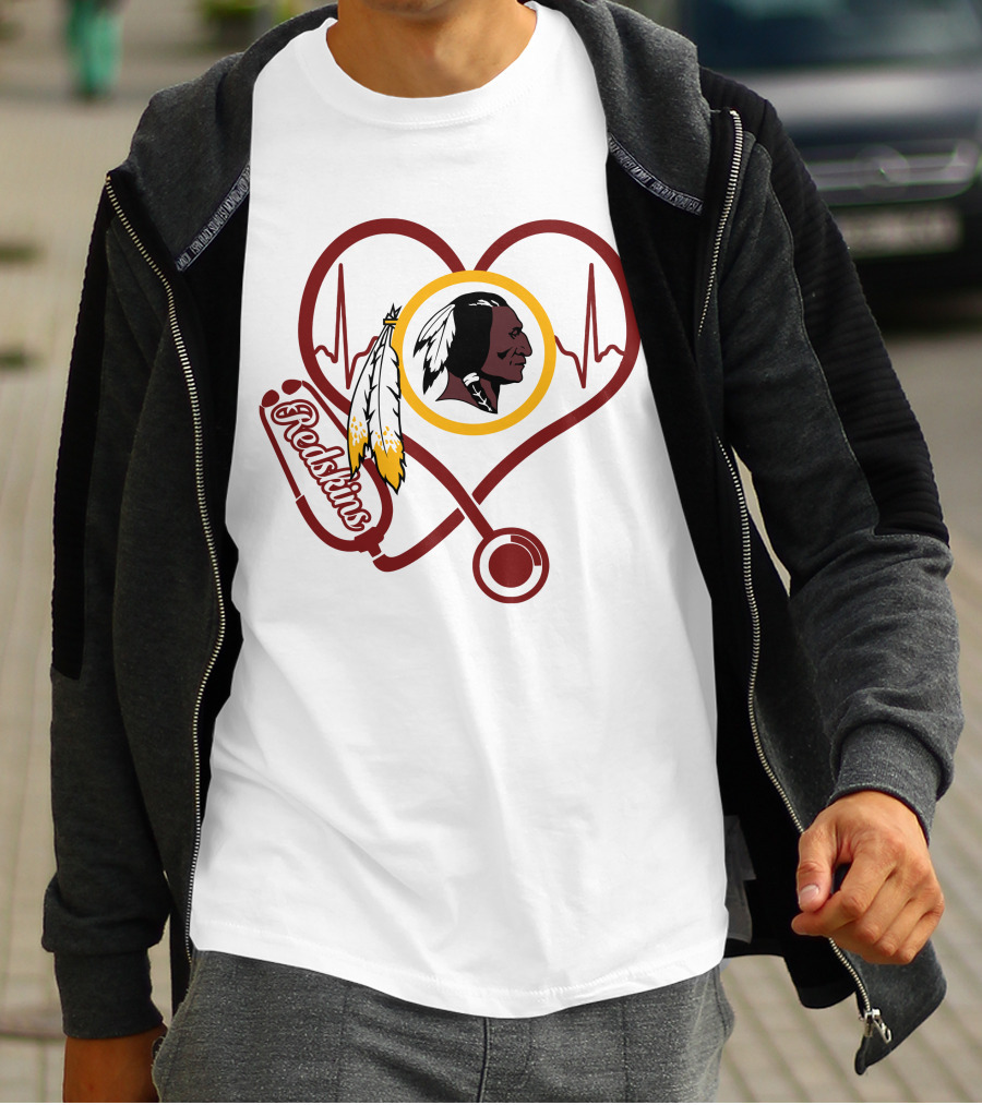 Redskins Nurse Heartbeat Stethoscope T-Shirt